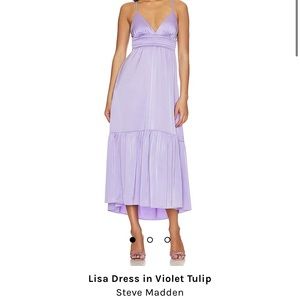 NWT Revolve Steve Madden Purple Silky maxi dress